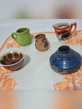 Currated Grouping Vintage/Antique Studio Pottery & Ceramics - Miniature